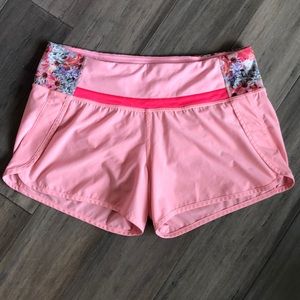 Lululemon peach floral shorts